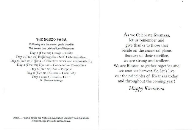 Kwanzaa card 