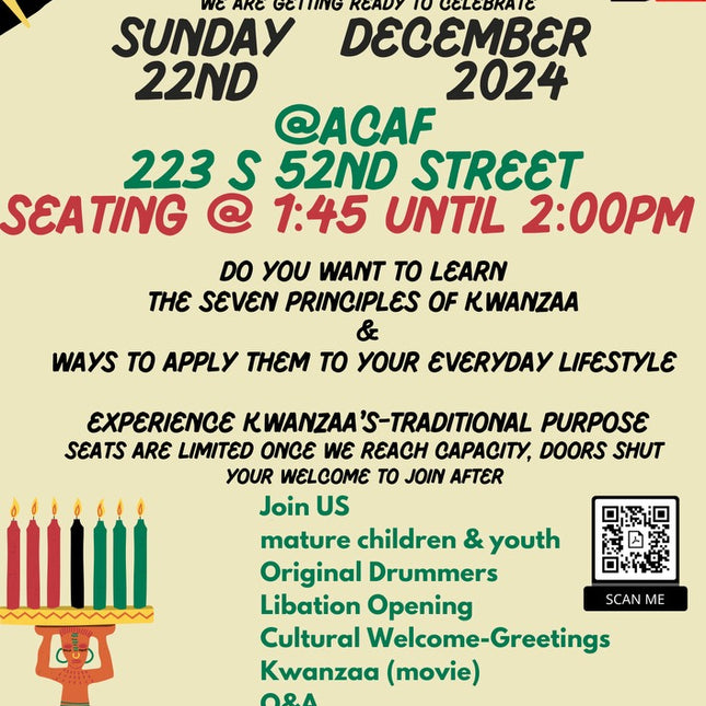 Kwanzaa For Me & You  ACAF EVENT 