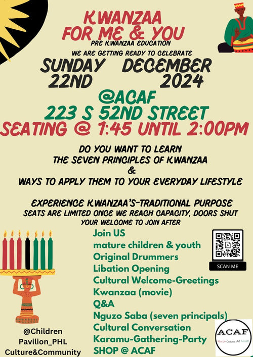 Kwanzaa For Me & You  ACAF EVENT 