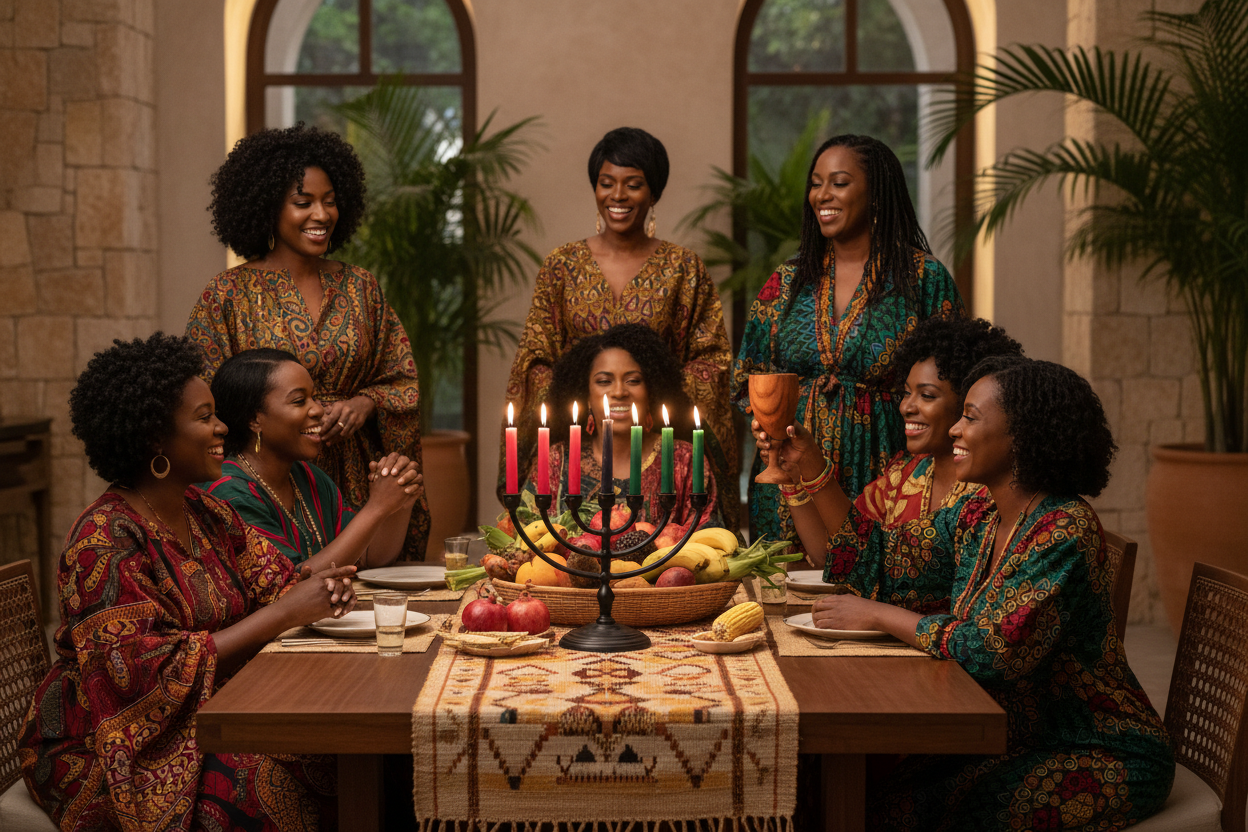 with black woman around the table 